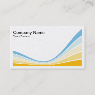 Carte De Visite Vague de ruban - Couleurs 04a
