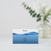 Carte De Visite Vague d'eau bleue (Debout devant)