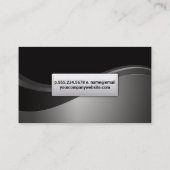 Carte De Visite Vague métallique gris-noir (Dos)