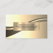 Carte De Visite Vague métallique or (Dos)