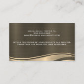 Carte De Visite Vague métallique or | Logo Gavel (Dos)