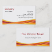 Carte De Visite vague orange (Devant / Derrière)