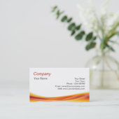 Carte De Visite vague orange (Debout devant)