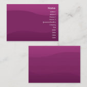 Carte De Visite Vague pourpre - potelée (Devant / Derrière)