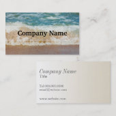 Carte De Visite Vague se brisant sur le rivage, photographie de (Devant / Derrière)