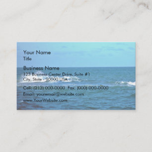 Carte De Visite Vague se cassant sur le récif