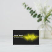 Carte De Visite Vague sonore - Jaune et Noir (Debout devant)