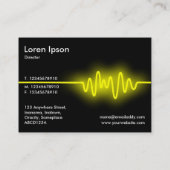 Carte De Visite Vague sonore - Jaune et Noir (Dos)