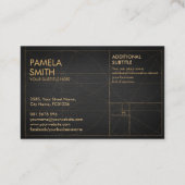 Carte De Visite Vague spirale dorée (Dos)