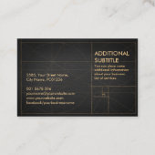 Carte De Visite Vague spirale dorée (Dos)