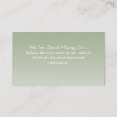 Carte de visite Vague Verte Douce, Conception en l (Dos)