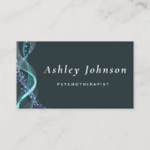 Carte De Visite Vagues Abstraites et bulles d'air Psychothérapeute (Devant)