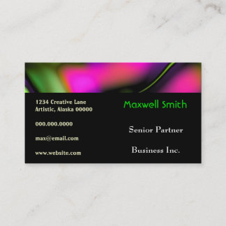 Carte De Visite Vagues Abstraites Gras brillant Funky Creative Fun