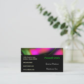 Carte De Visite Vagues Abstraites Gras brillant Funky Creative Fun (Debout devant)
