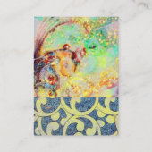 CARTE DE VISITE VAGUES ABSTRAITES, PLANTE DE BOUTEILLE D'OR, EAUX  (Dos)