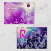 Carte De Visite VAGUES AMÉTHYST MONOGRAM, violet clair (Devant / Derrière)