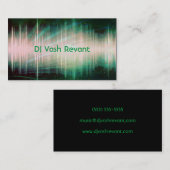 Carte De Visite Vagues audio DJ professionnelles (Devant / Derrière)