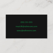Carte De Visite Vagues audio DJ professionnelles (Dos)