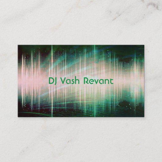 Carte De Visite Vagues audio DJ professionnelles (Devant)