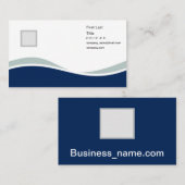 Carte De Visite Vagues bleues (Devant / Derrière)