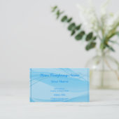 Carte De Visite Vagues bleues (Debout devant)