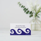 Carte De Visite Vagues Bleues (Debout devant)