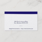 Carte De Visite Vagues Bleues (Dos)