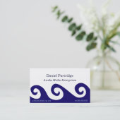 Carte De Visite Vagues bleues (Debout devant)