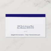 Carte De Visite Vagues bleues (Dos)