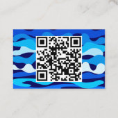 Carte De Visite Vagues bleues abstraites de style d'entreprise (Dos)