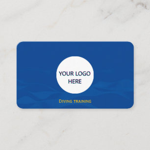 Carte De Visite Vagues bleues entièrement personnalisables