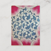 Carte De Visite VAGUES, brillantes, bleu rose vif (Dos)
