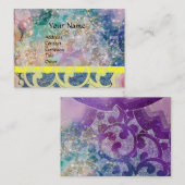 Carte De Visite VAGUES, brillantes, bleu rose vif (Devant / Derrière)