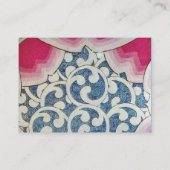 Carte De Visite VAGUES, brillantes, bleu rose vif (Dos)