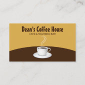 Carte De Visite Vagues Brown et beiges Café Maison Shop Café (Dos)