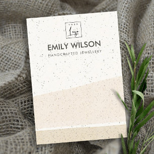 CARTE DE VISITE VAGUES CÉRAMIQUES BLANCHES ABSTRAITES ÉCRASSER AFF