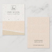 CARTE DE VISITE VAGUES CÉRAMIQUES BLANCHES ABSTRAITES ÉCRASSER AFF (Devant / Derrière)