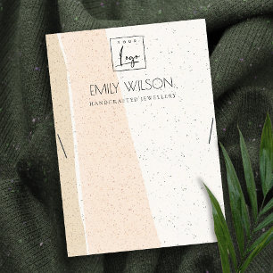 CARTE DE VISITE VAGUES CÉRAMIQUES BLEUES ABSTRAITES LARGE DE COUC