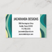 Carte De Visite Vagues colorées brillantes MERCI artisanal (Dos)