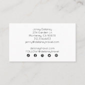 Carte De Visite Vagues Coquillages du coucher du soleil Photo Voya (Dos)