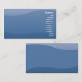 Carte De Visite Vagues de bleu - affaires (Devant / Derrière)
