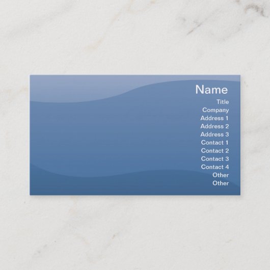 Carte De Visite Vagues de bleu - affaires (Devant)