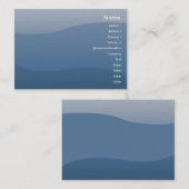 Carte De Visite Vagues de bleu - potelées (Devant / Derrière)