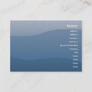 Carte De Visite Vagues de bleu - potelées