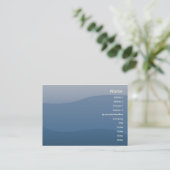 Carte De Visite Vagues de bleu - potelées (Debout devant)