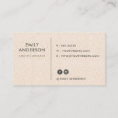 Carte De Visite Vagues de céramique rose Abstrait moderne (Dos)