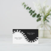 Carte De Visite Vagues de clavier pour piano (Debout devant)