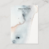 CARTE DE VISITE VAGUES DE COULEUR D'EAU AQUA BLUE GOLD (Devant)