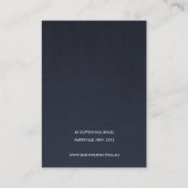 CARTE DE VISITE VAGUES DE COULEUR D'EAU AQUA BLUE GOLD (Dos)