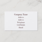 CARTE DE VISITE VAGUES DE FLEURS (Dos)